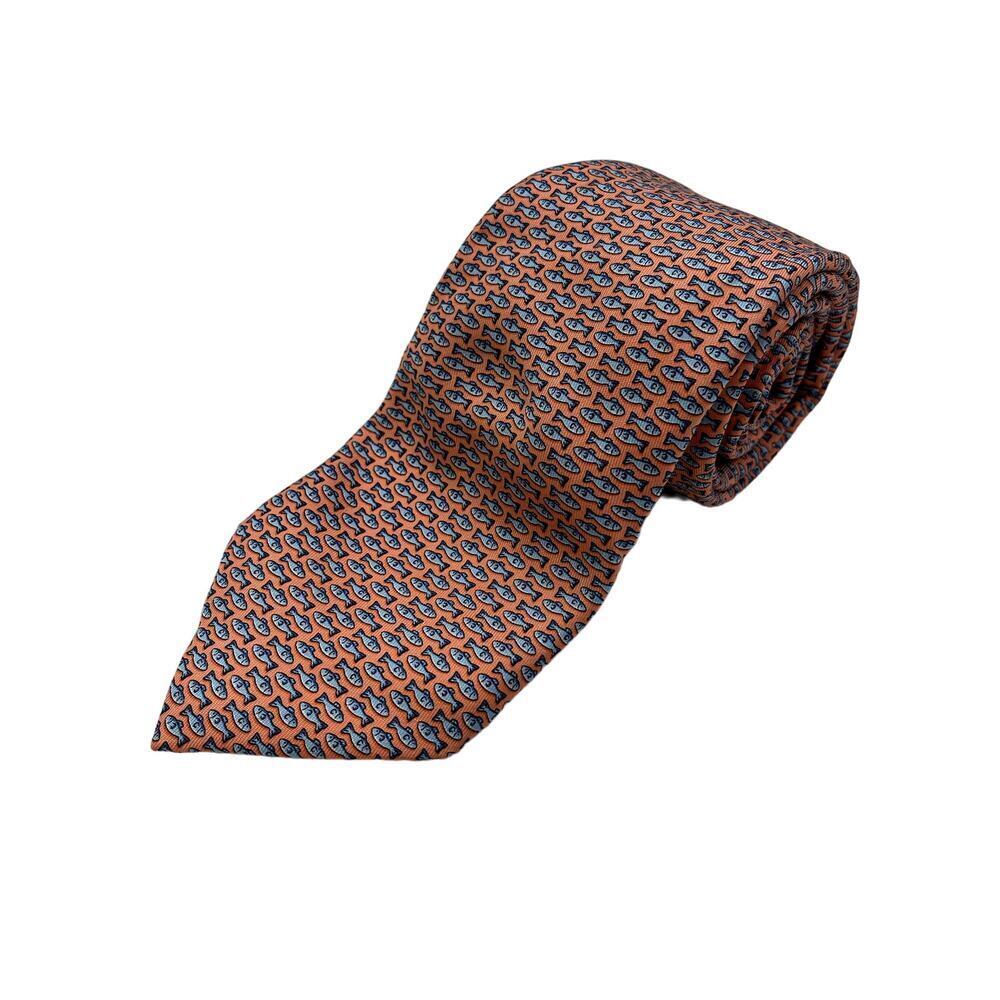 Vineyard Vines Pink Fish Tie Preppy Summer Ocean Men's Necktie Silk